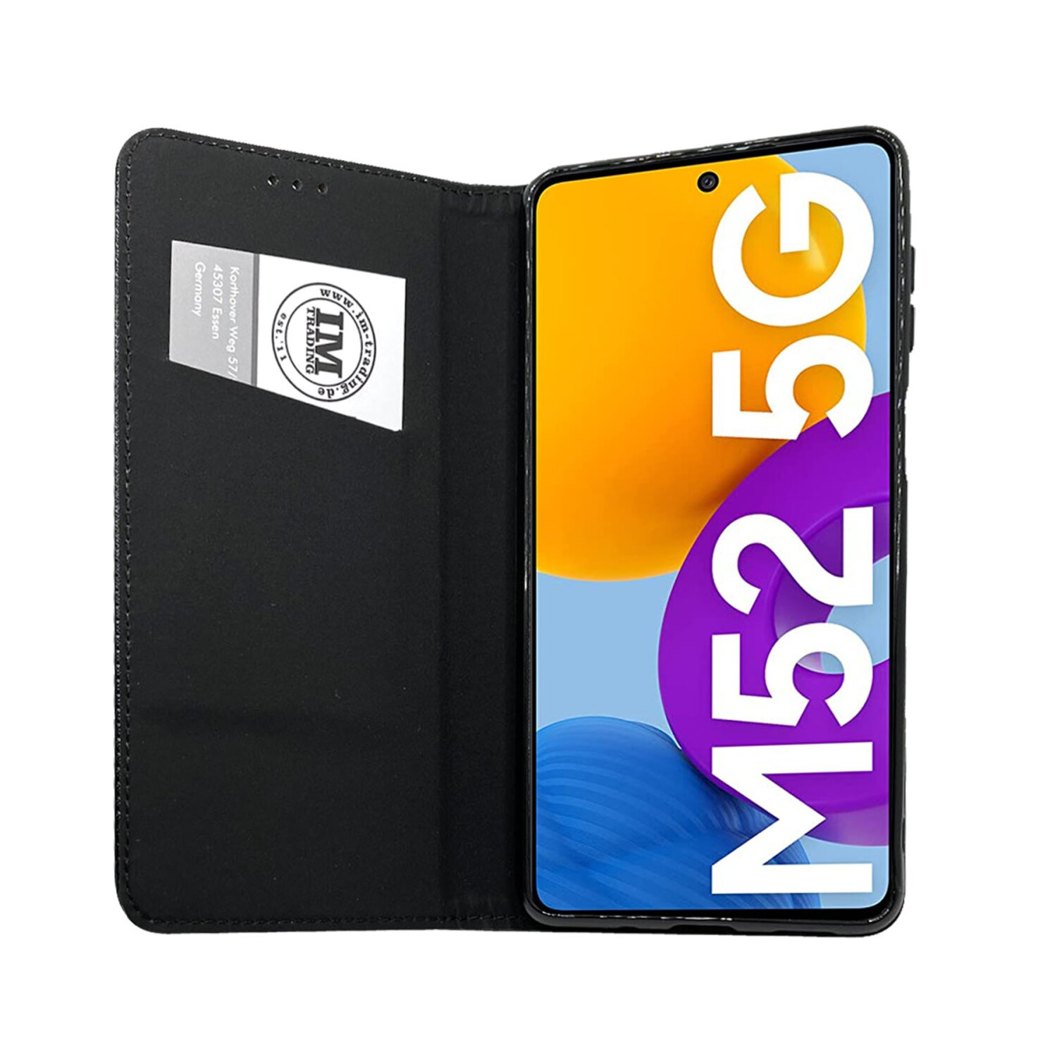 Buch M52 Schwarz Tasche, COFI 5G, Galaxy Bookcover, Samsung,