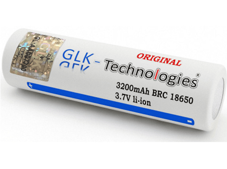 GLK-TECHNOLOGIES 18650 Akkuzellen Flat Top Akku Wiederaufladbarer