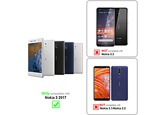 CADORABO Luxury Book Stlye Cover, Bookcover, Nokia, 3 2017, GRAS GRÜN