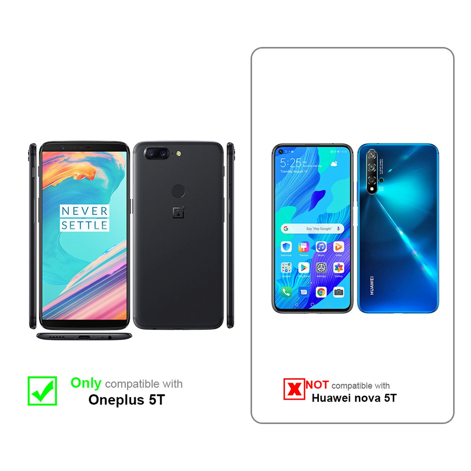 Cadorabo - Custodia Compatibile Con Oneplus 5 In Rosso Mela