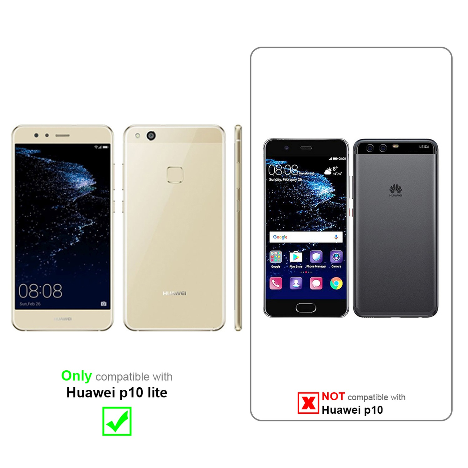 POUHYE Cover per Huawei P10 Custodia, Morbida Copertura Protettiva in Silicone TPU con Protezione Della Fotocamera, Resistente Case del Telefono Antiurto Nero