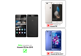 carcasa de móvil  - Funda flexible para móvil - Carcasa de TPU Silicona ultrafina CADORABO, Huawei, P8 LITE 2015, transparente azúl