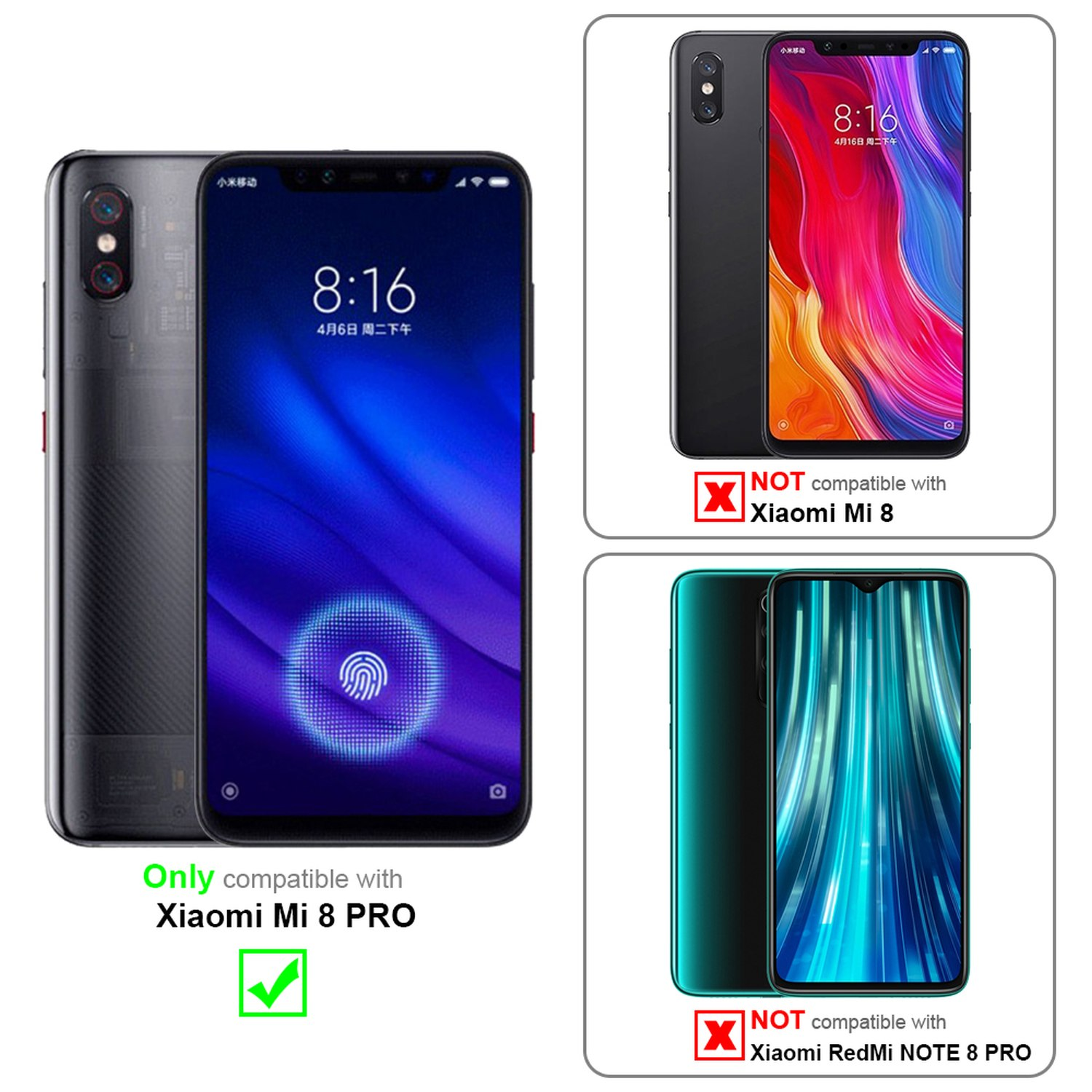 Cadorabo Vetro Protetto Per Xiaomi Mi Note 10 Lite – Trasparente, Durezza 9H, Compatibile 3D Touch, Anti Graffio