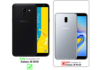 carcasa de móvil Funda flexible para móvil - Carcasa de TPU Silicona ultrafina;CADORABO, Samsung, Galaxy J6 2018, azul oscuro amarillo