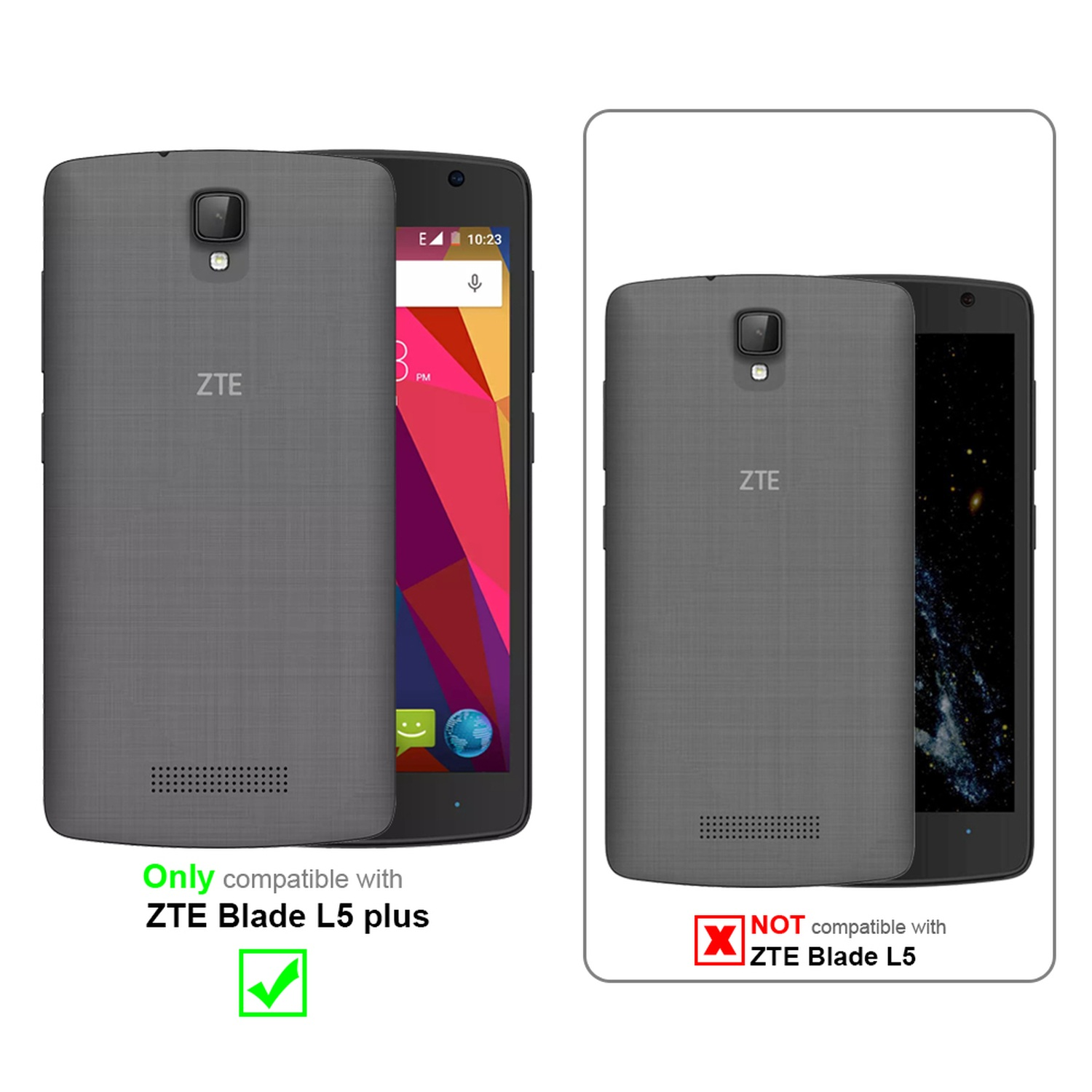 Cadorabo Custodia Libro Per ZTE Blade L5 Plus, Con Portafoglio E Vani Carte, Chiusura Magnetica, Colore Bruno Café