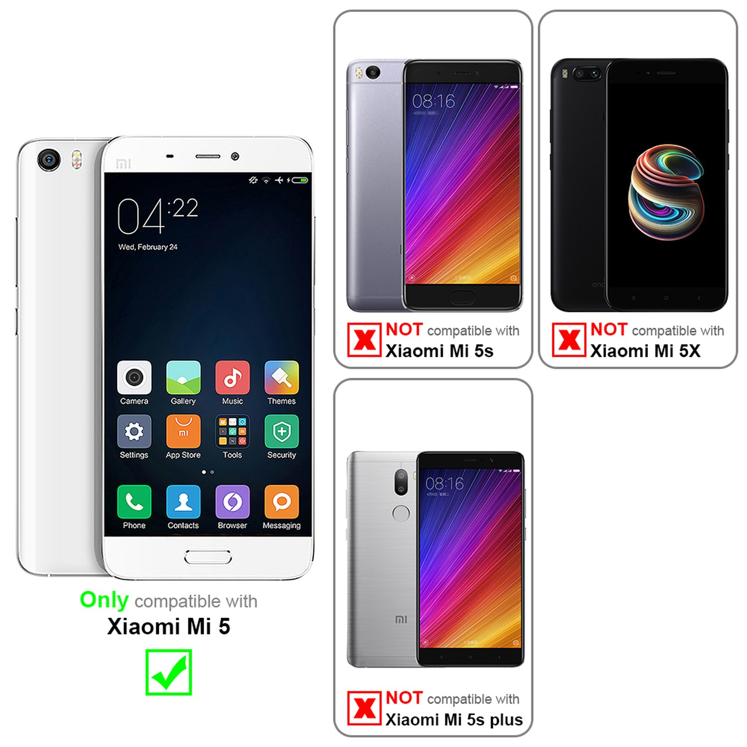 Pellicola Cadorabo per Xiaomi Mi 5S | Vetro Temperato 9H Protezione Display