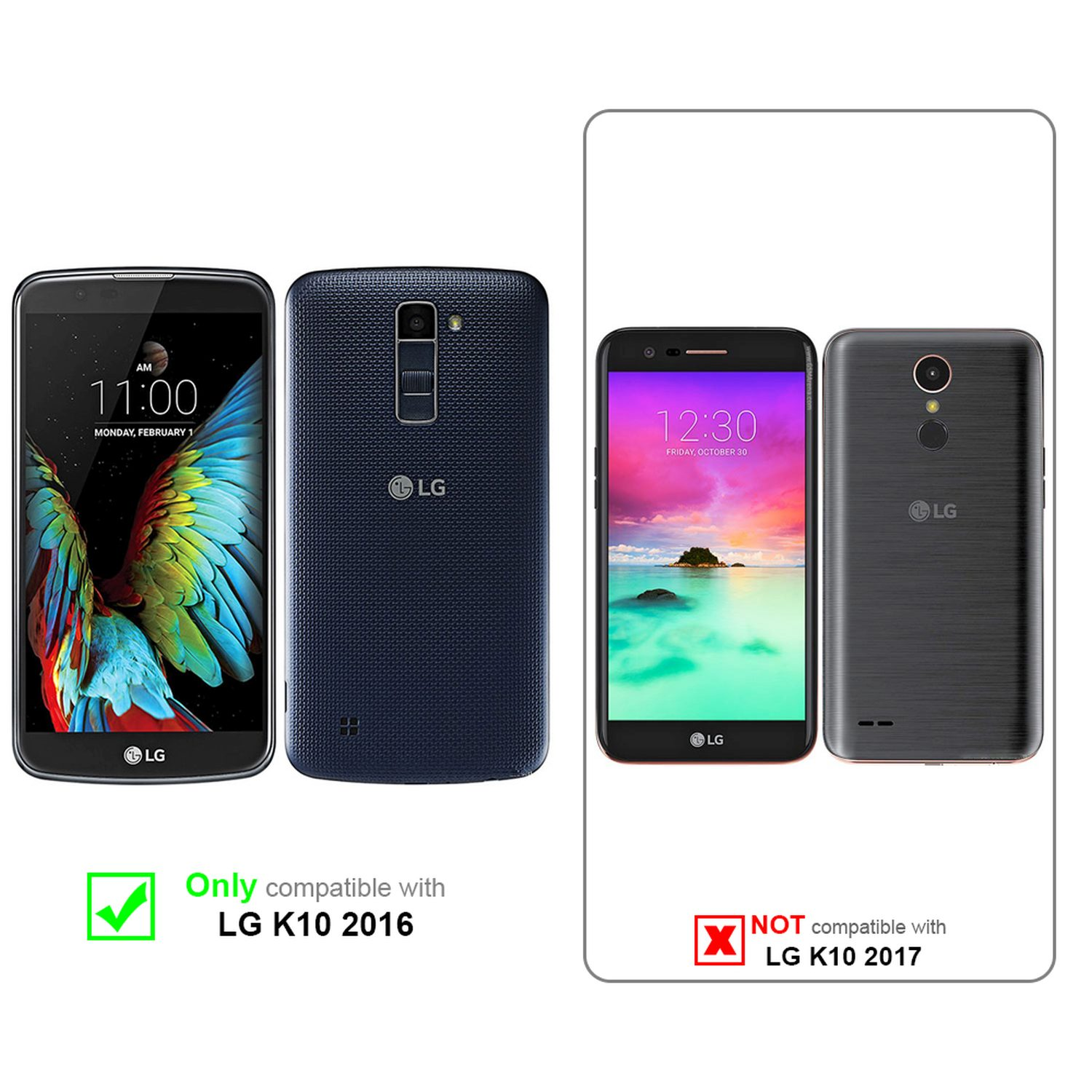 Vetro Temperato Cadorabo Per LG K50 - Pellicola Trasparente Con Nero, Durezza 9H Copertura Completa - 2