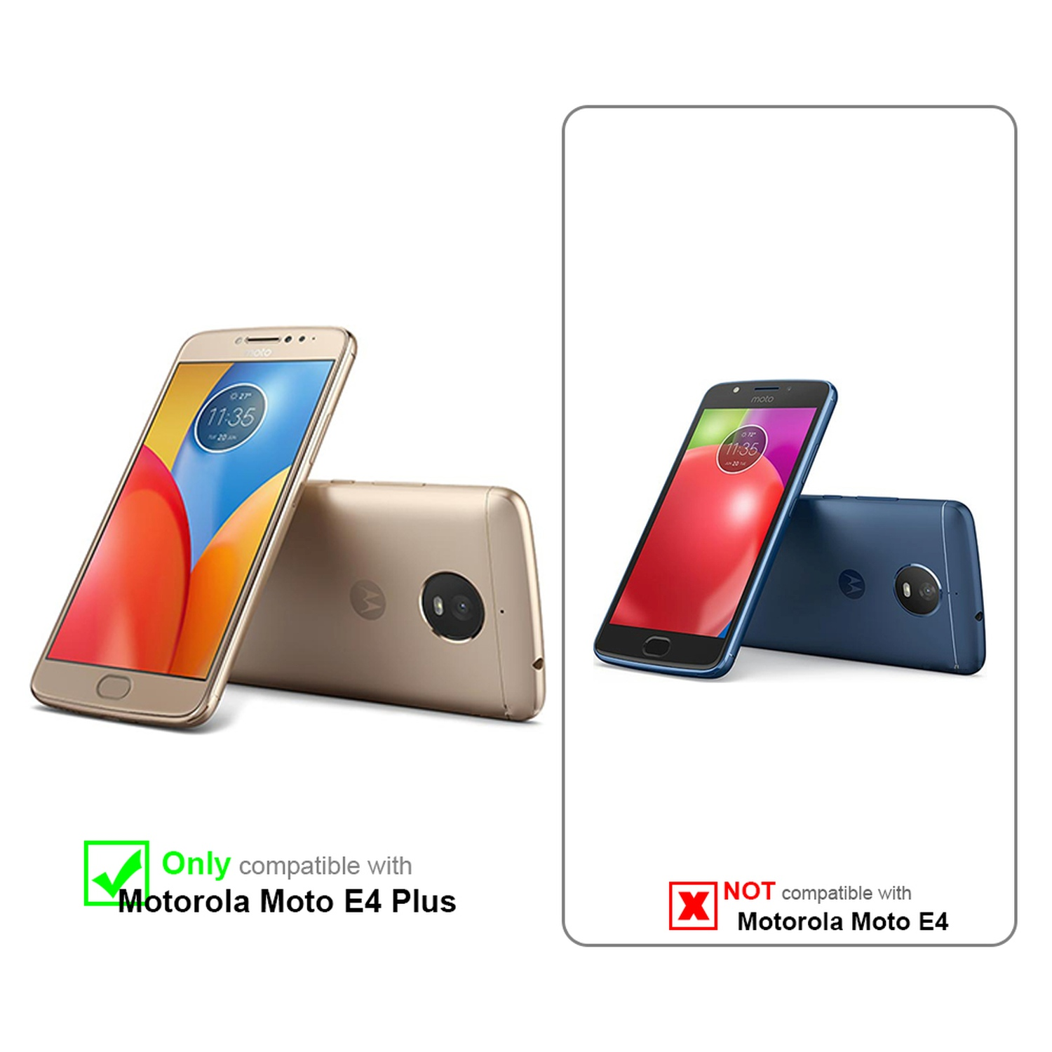 Custodia Libro Cadorabo Per Motorola Moto E4: Portafoglio In Pelle Sintetica Con Slot Carte E Stand, Nero