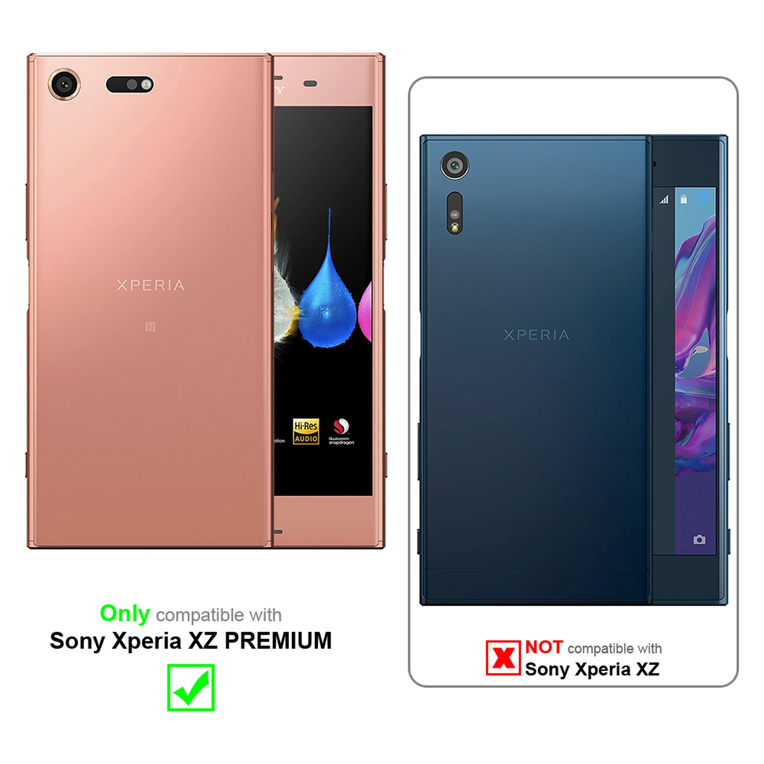 PREMIUM, ROT Frosted Backcover, CADORABO Sony, XZ TPU FROST Schutzhülle, Xperia