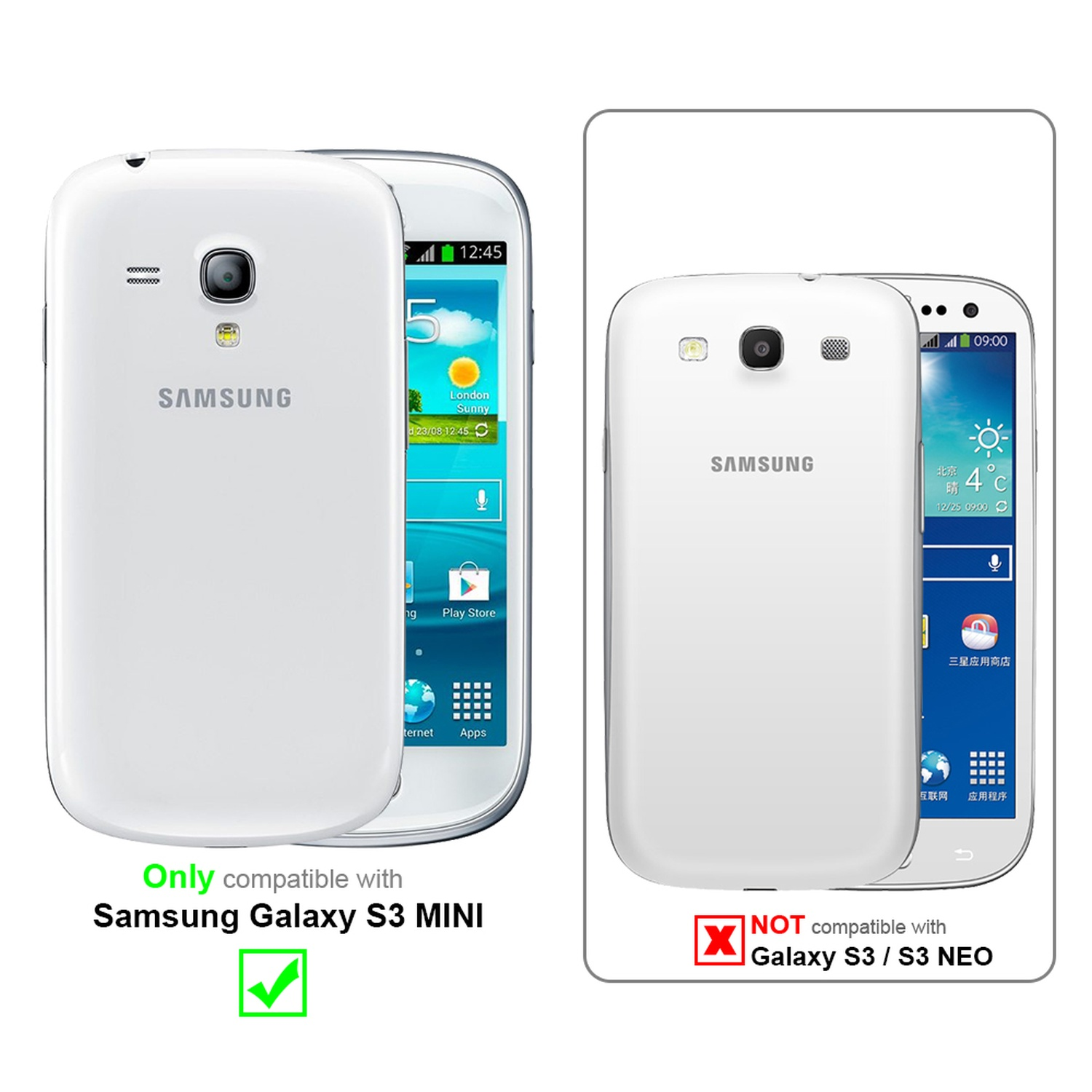 Case Style, Samsung, FROSTY Hülle ROT Galaxy CADORABO im S3 MINI, Frosty Backcover, Hard