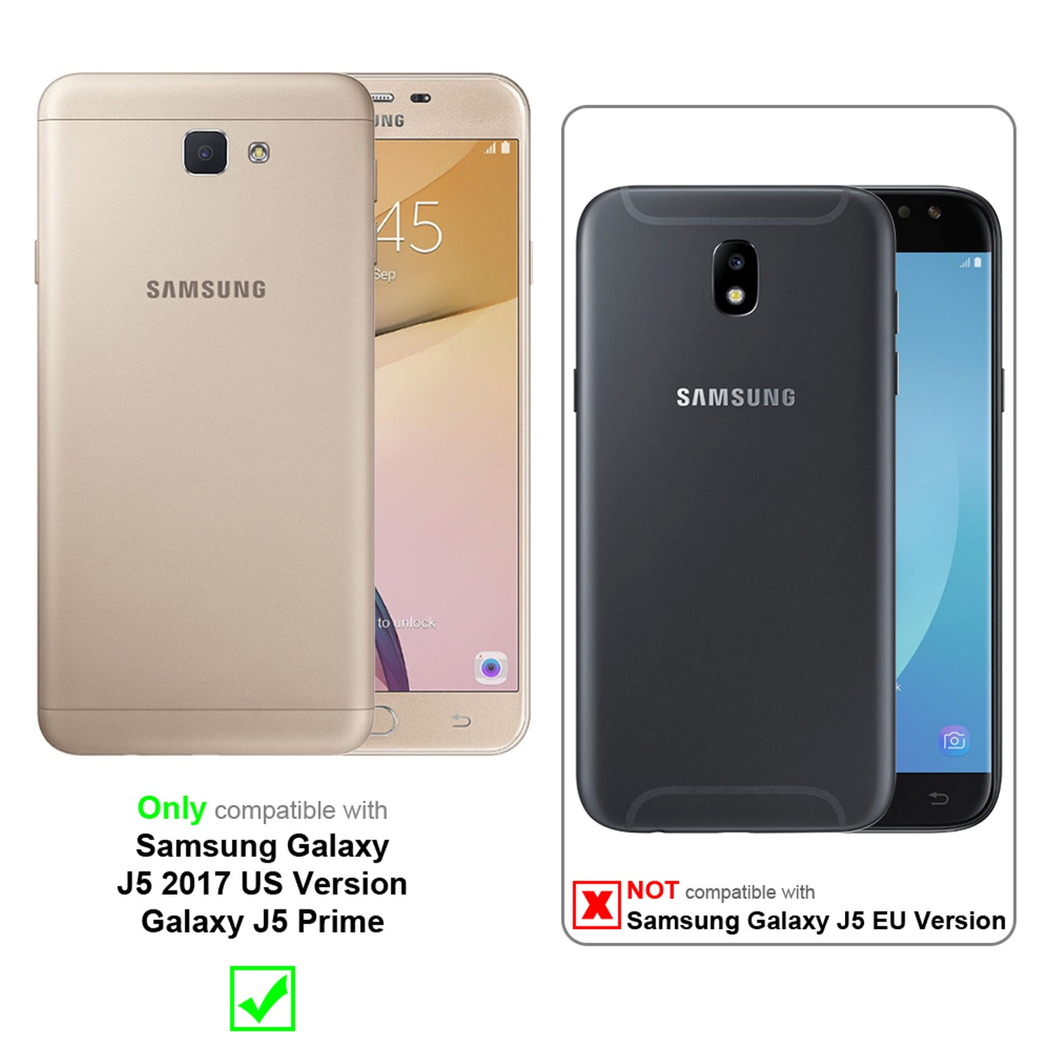 Dos teléfonos: dorado y negro. El teléfono dorado tiene una cámara y el logotipo de Samsung. El teléfono negro tiene el logotipo de Samsung.