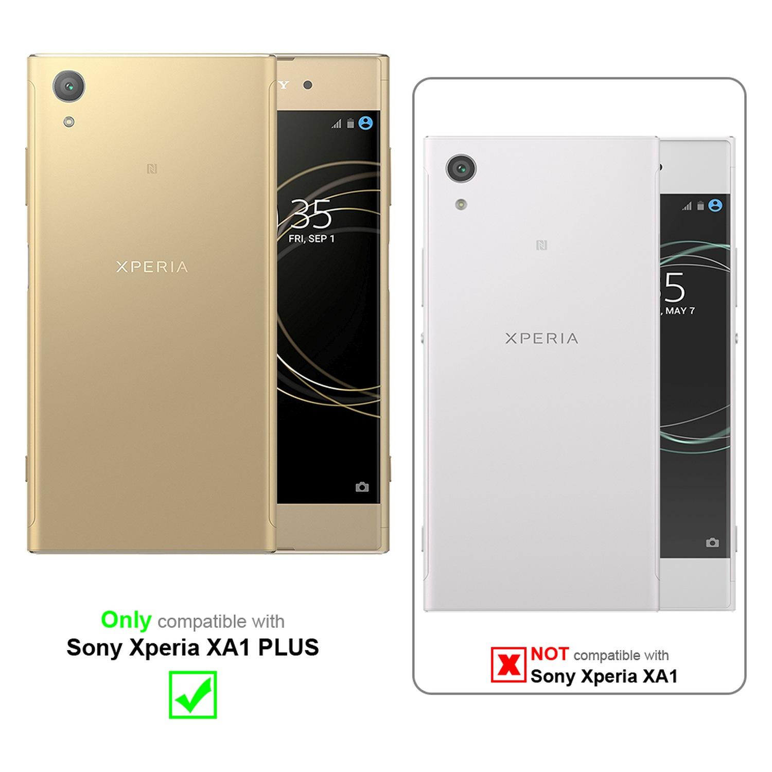 CADORABO Cover Con Chiusura Magnetica, Funzione Stand E Tasca Per Le Carte Custodia Per Cellulare Per Xperia Xa1 Plus Bruno Cafe 77205747