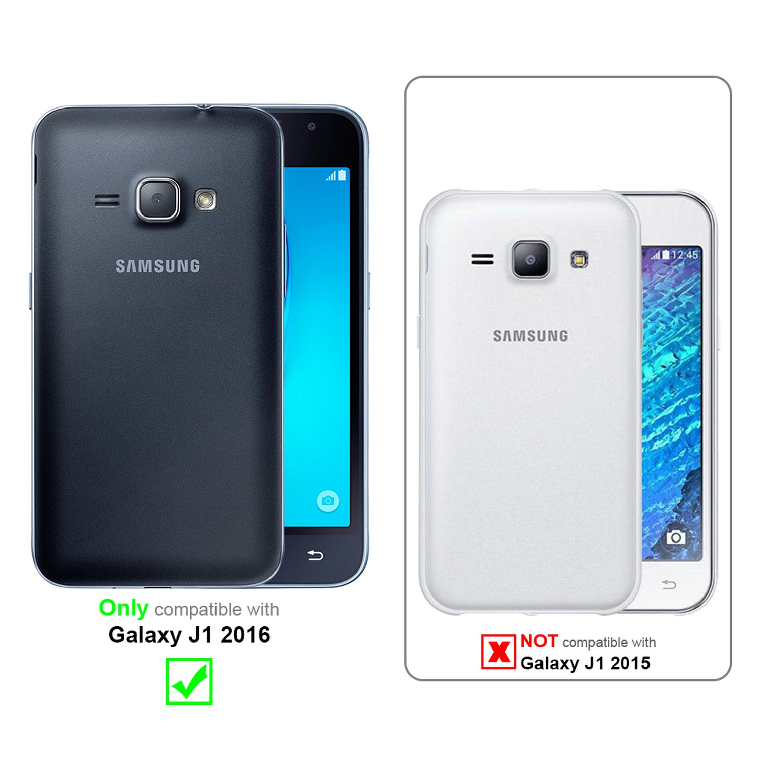 J1 Backcover, CADORABO TPU Galaxy 2016, Samsung, ROT Brushed Hülle,