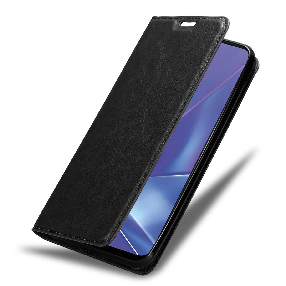 CADORABO Book Magnet Hülle Magnet, Bookcover, Oppo, A72, NACHT SCHWARZ