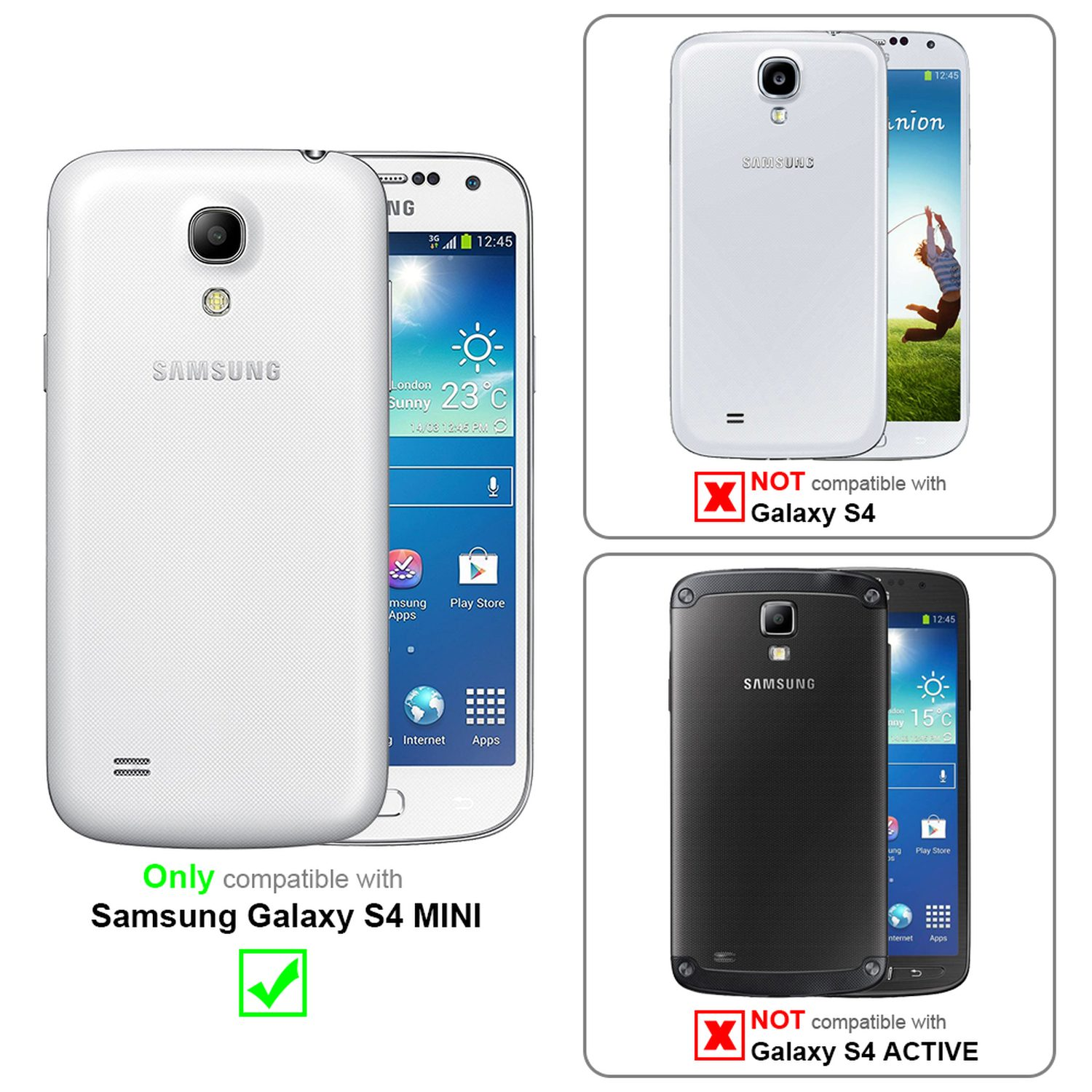 PETROL Samsung, Hülle Galaxy CADORABO im MINI, S4 Flip Style, Flip Cover, TÜRKIS