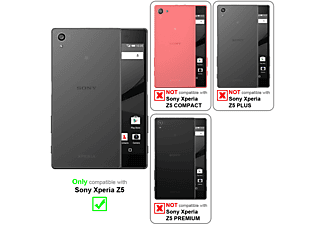carcasa de móvil Funda rígida para móvil de plástico duro – Carcasa Hard Cover protección;CADORABO, Sony, Xperia Z5, frosty rojo