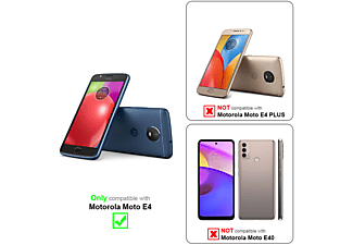 carcasa de móvil Funda flip cover para Móvil - Carcasa protección resistente de estilo Flip;CADORABO, Motorola, MOTO E4, rojo manzana