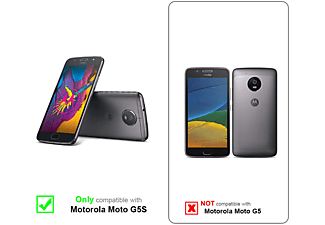 carcasa de móvil Funda flexible para móvil - Carcasa de TPU Silicona ultrafina;CADORABO, Motorola, MOTO G5S, rojo blanco