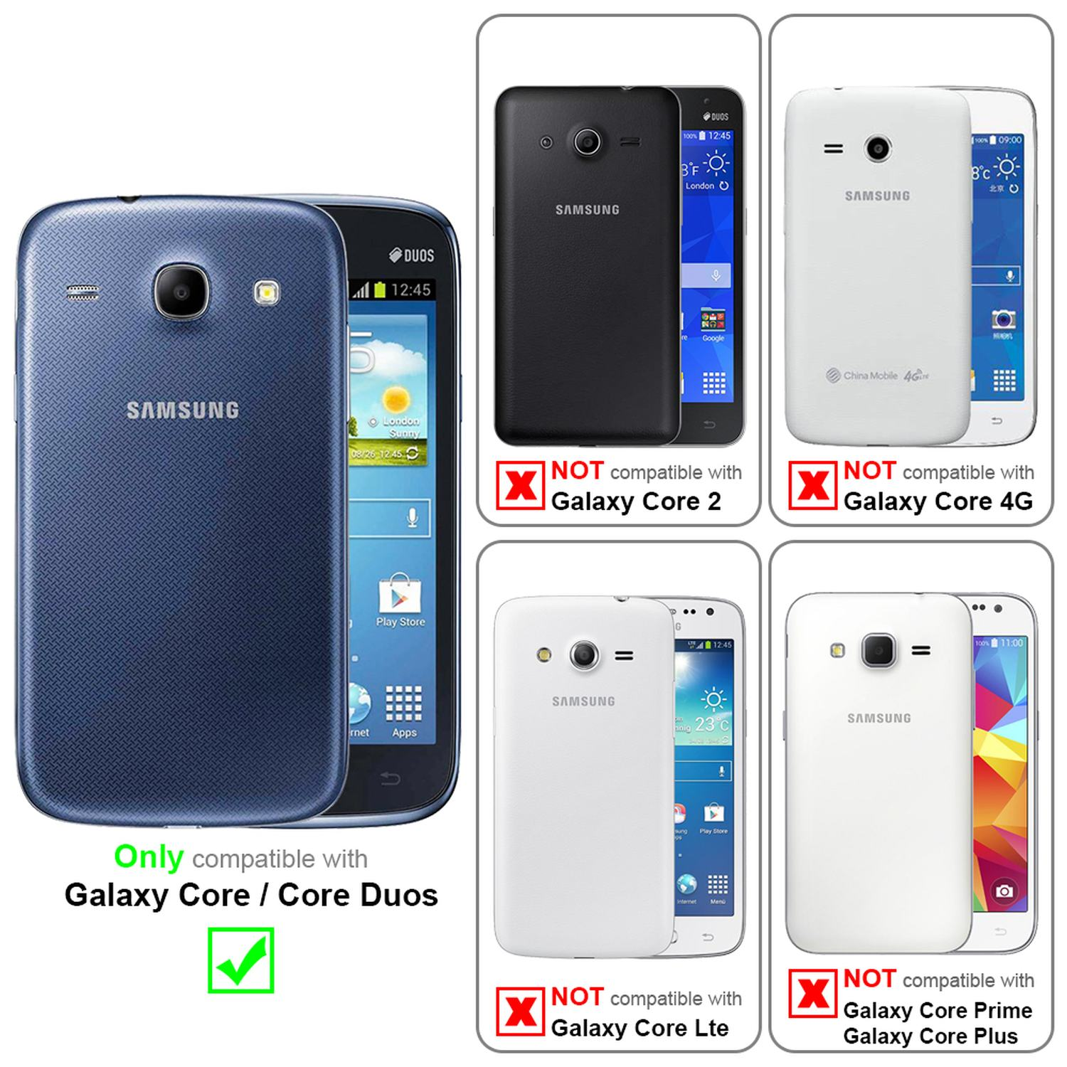 CORE Galaxy BRAUN Schutzhülle / DUOS, Flip COGNAC im CADORABO CORE Cover, Style, Flip Samsung,