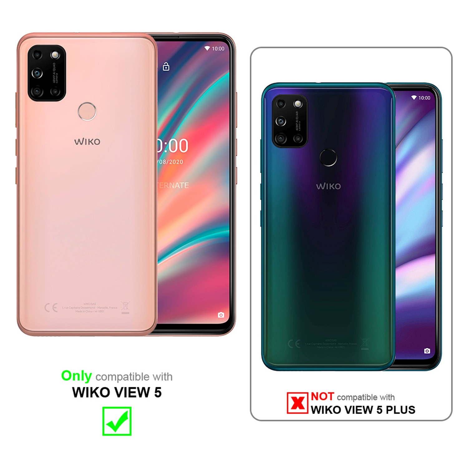 Cadorabo - Pellicola Protettiva Per Wiko View Max In Elevata Trasparenza Vetro Temprato Blindato Per Display 0 3mm Con Angoli Arrotondati De 117116
