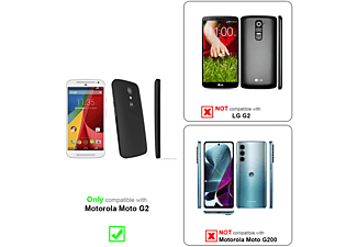 carcasa de móvil Funda flip cover para Móvil - Carcasa protección resistente de estilo Flip;CADORABO, Motorola, MOTO G2, rojo manzana
