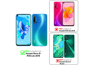 carcasa de móvil  - Funda flexible para móvil - Carcasa de TPU Silicona ultrafina CADORABO, Huawei, P20 LITE 2019 / Nova 5i, candy azul