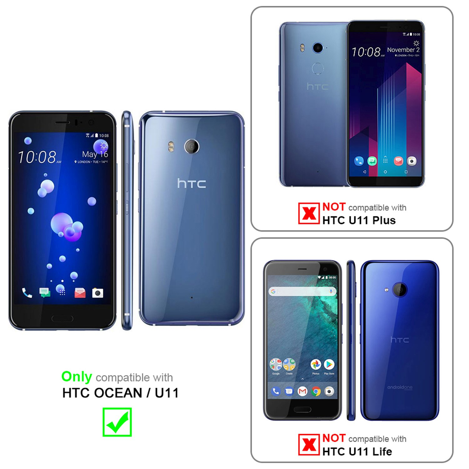 Cadorabo Custodia per HTC OCEAN / U11 Book Cover