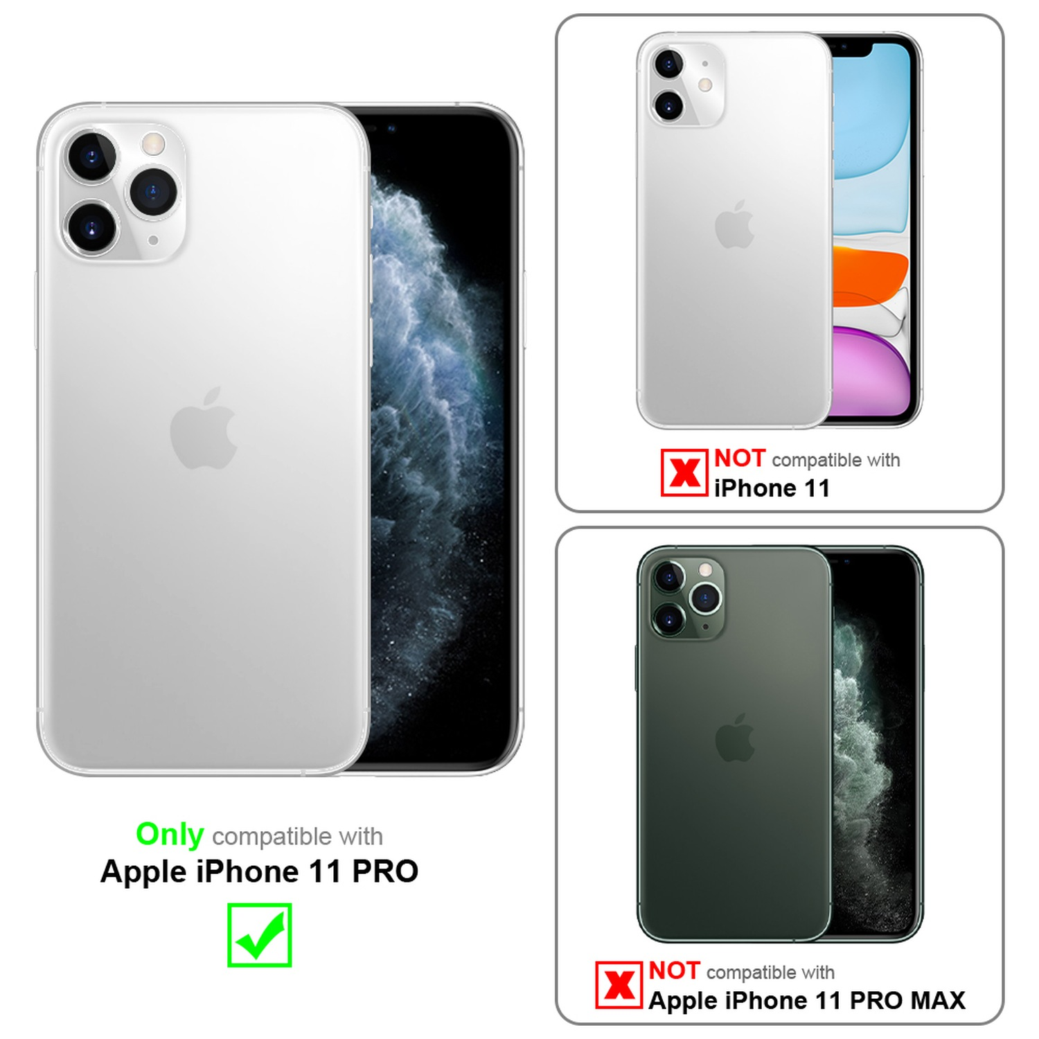 PRO, Weiß Backcover, iPhone IMD Hülle Marmor Gold No. Marmor, 6 11 Apple, TPU Bunter CADORABO Dunkelgrün