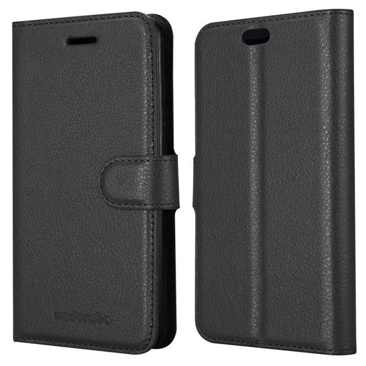 CADORABO Custodia con chiusura magnetica, funzione stand e tasca per le carte CUSTODIA A LIBRO per Oppo FIND X, Nero, Carbone