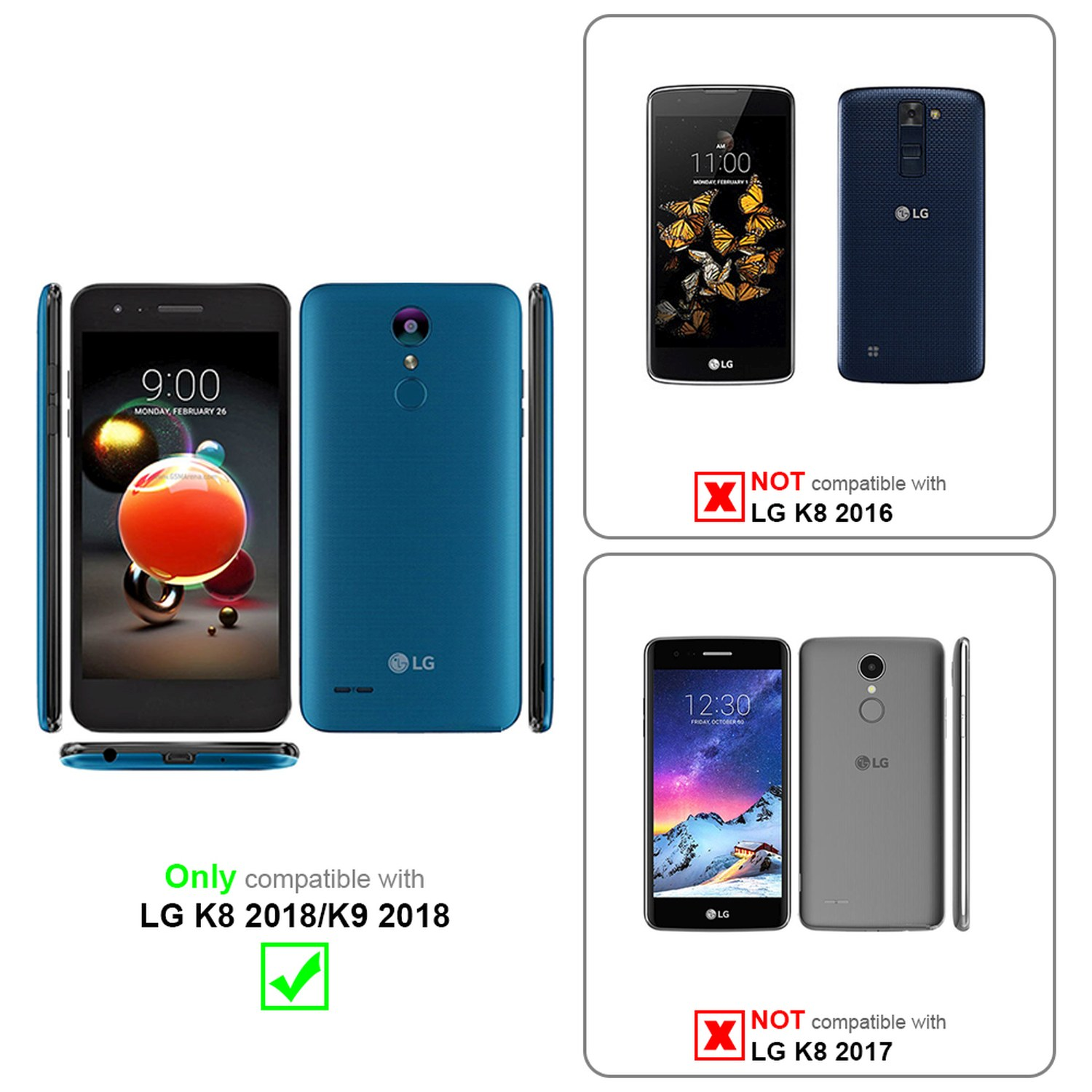 Cadorabo Vetro Temperato 9H Per LG X Screen - Pellicola Protettiva Trasparente Con Durezza 9H - Compatibile Con 3D Touch - Taglio Laser