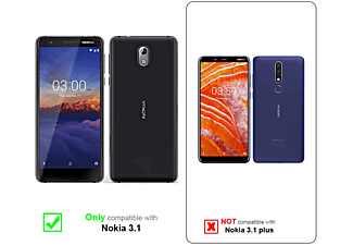 carcasa de móvil  - Funda flexible para móvil - Carcasa de TPU Silicona ultrafina CADORABO, Nokia, 3.1 2018, oro rosa perlado