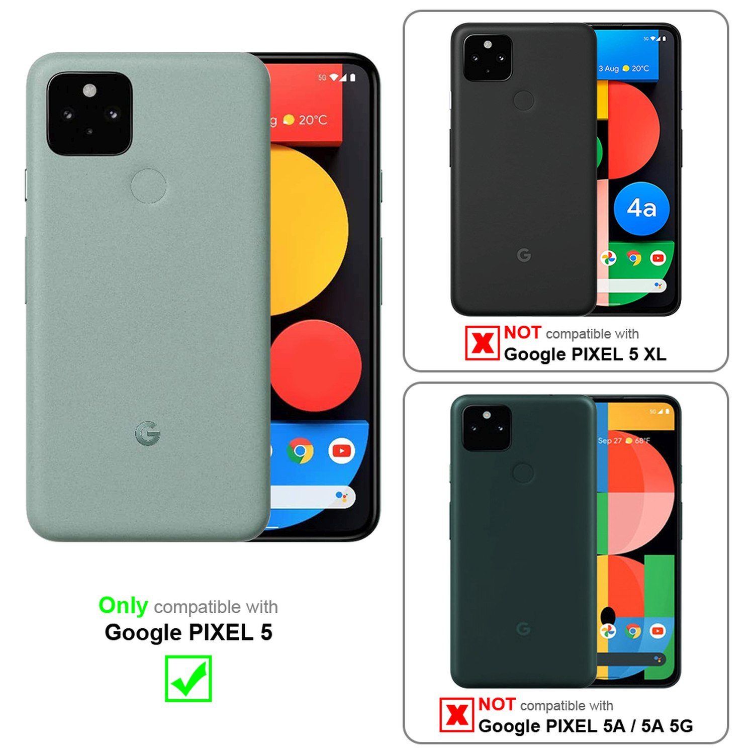 Cadorabo Custodia Libro per Google Pixel 3 in ROSSO