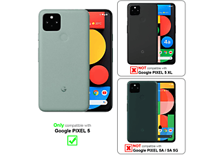 carcasa de móvil  - Funda flexible para móvil - Carcasa de TPU Silicona ultrafina CADORABO, Google, Pixel 5, verde ejército