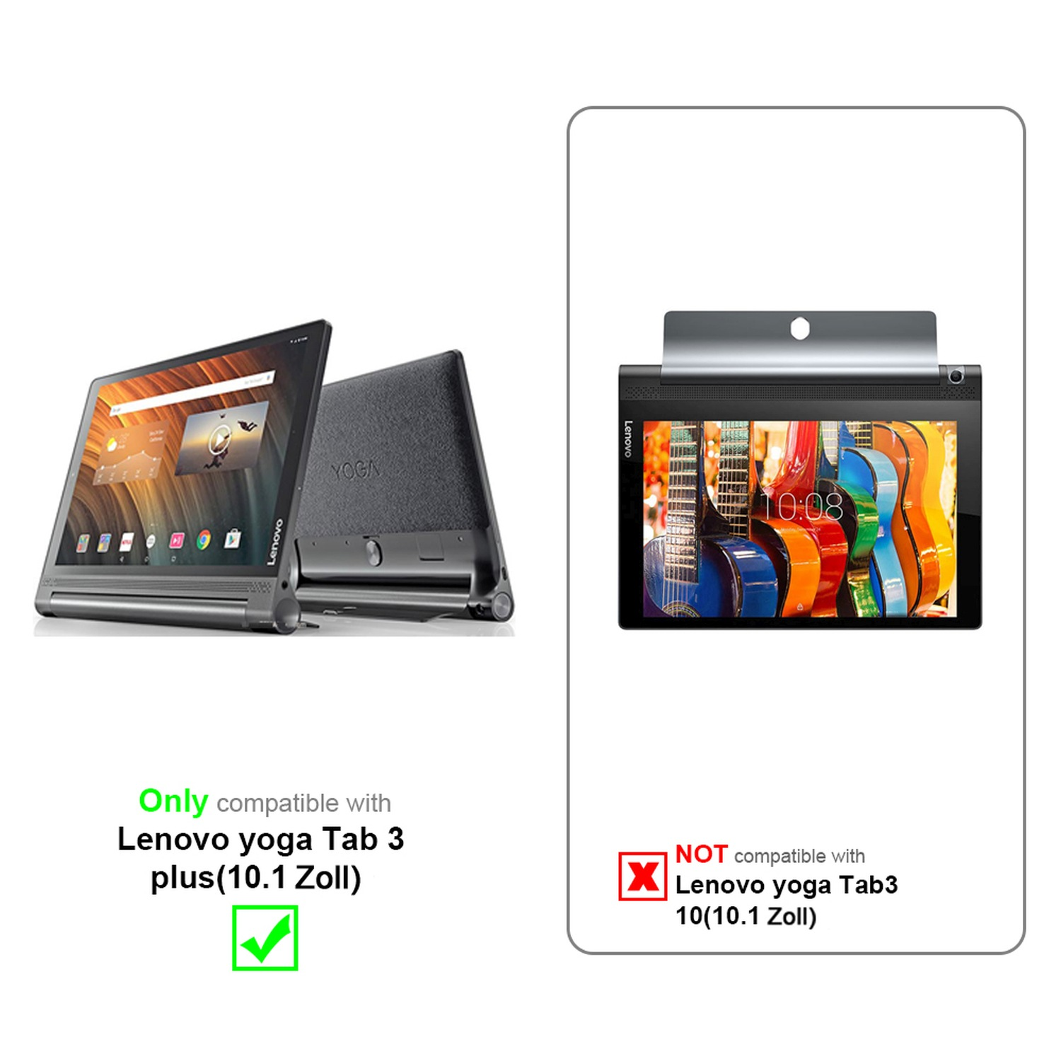 (10.1 Lenovo Zoll)) Schutzglas Yoga PLUS 3 Tablet CADORABO Tab Schutzfolie(für