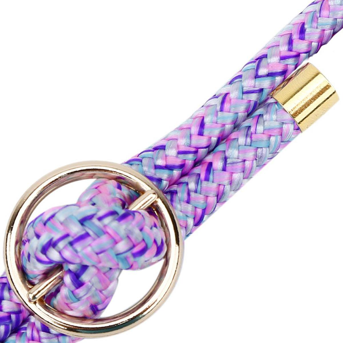 CADORABO Catena di telefoni cellulari in silicone con anelli d'oro, cinturino in corda e custodia staccabile CORDINO per Samsung Galaxy A71 4G, Multicolore
