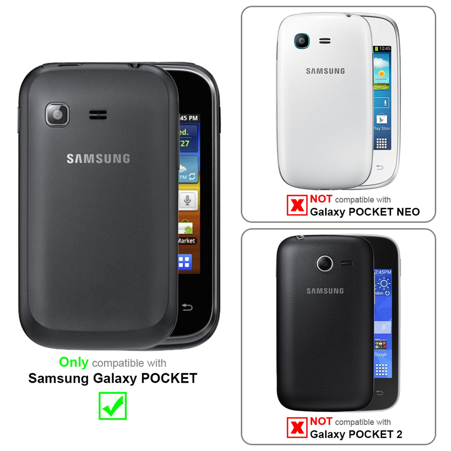 Backcover, Galaxy POCKET, Samsung, CADORABO S-Line ROT INFERNO TPU Handyhülle,