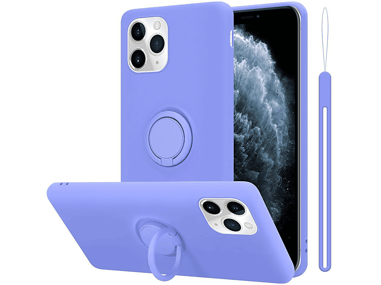 CADORABO Hülle im Liquid Ring Silicone Case Style, Backcover, Apple, iPhone 11 PRO MAX, LIQUID HELL LILA