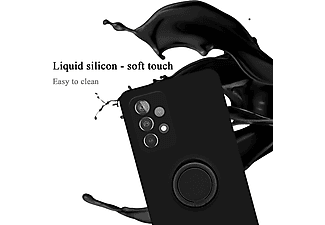 carcasa de móvil  - Funda flexible para móvil - Carcasa de TPU Silicona ultrafina CADORABO, Samsung, Galaxy A52 4G / 5G, liquid negro