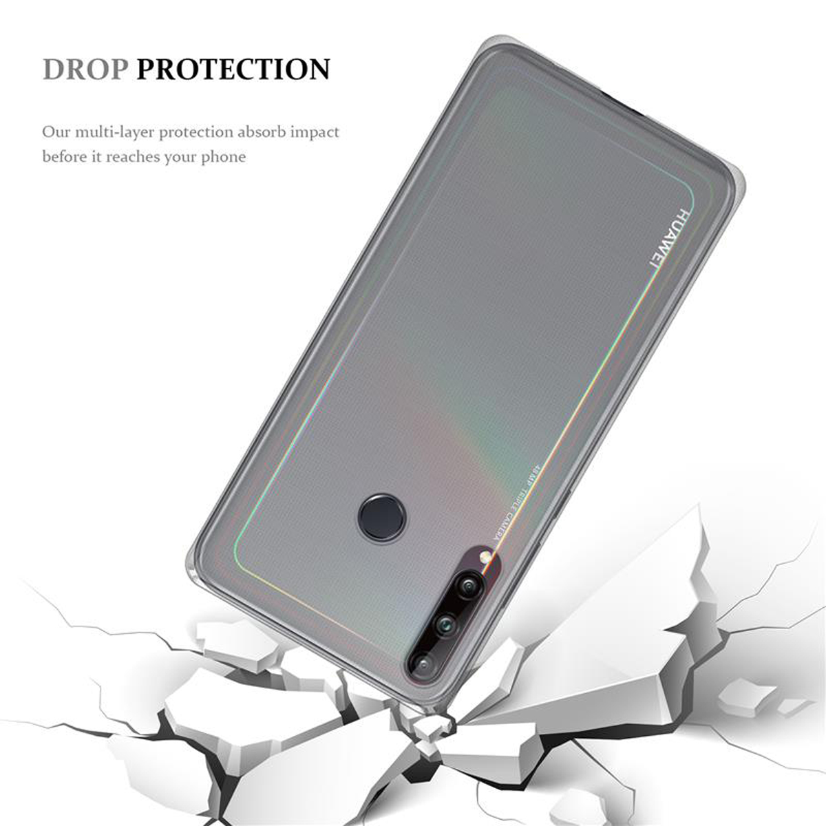 TRANSPARENT LITE Ultra Slim VOLL Backcover, AIR Schutzhülle, TPU CADORABO E, Huawei, P40