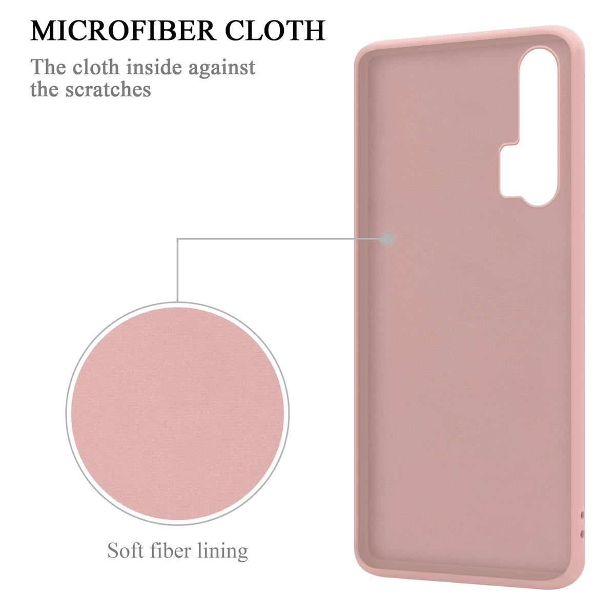Custodia rosa per telefono con rivestimento in fibra morbida. Panno in microfibra protegge dai graffi.