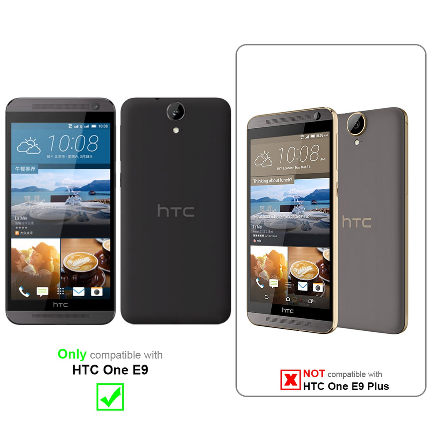 HTC Tempered Schutzfolie(für Schutzglas ONE CADORABO E9) Glas