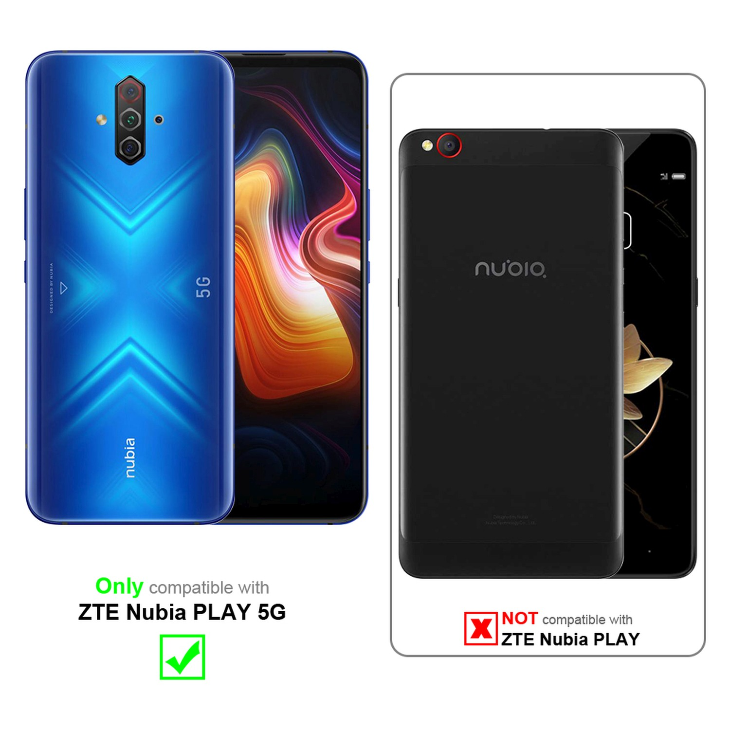 Nubia Book CADORABO 5G, Magnet, Invisible Bookcover, Hülle PLAY ZTE, KAFFEE BRAUN