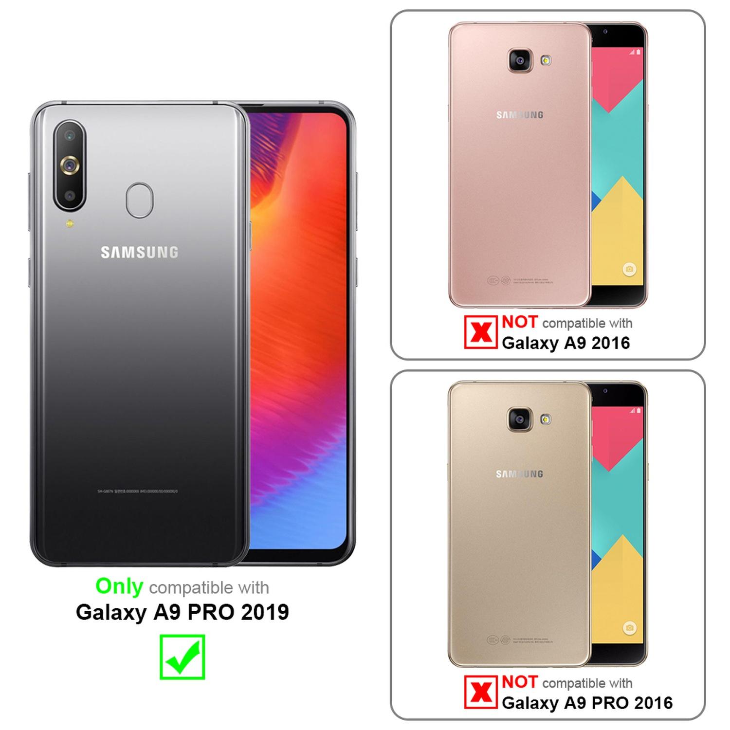 Schutzglas CADORABO Tempered Vollbild 3x Galaxy A9 2019) Schutzfolie(für PRO Samsung