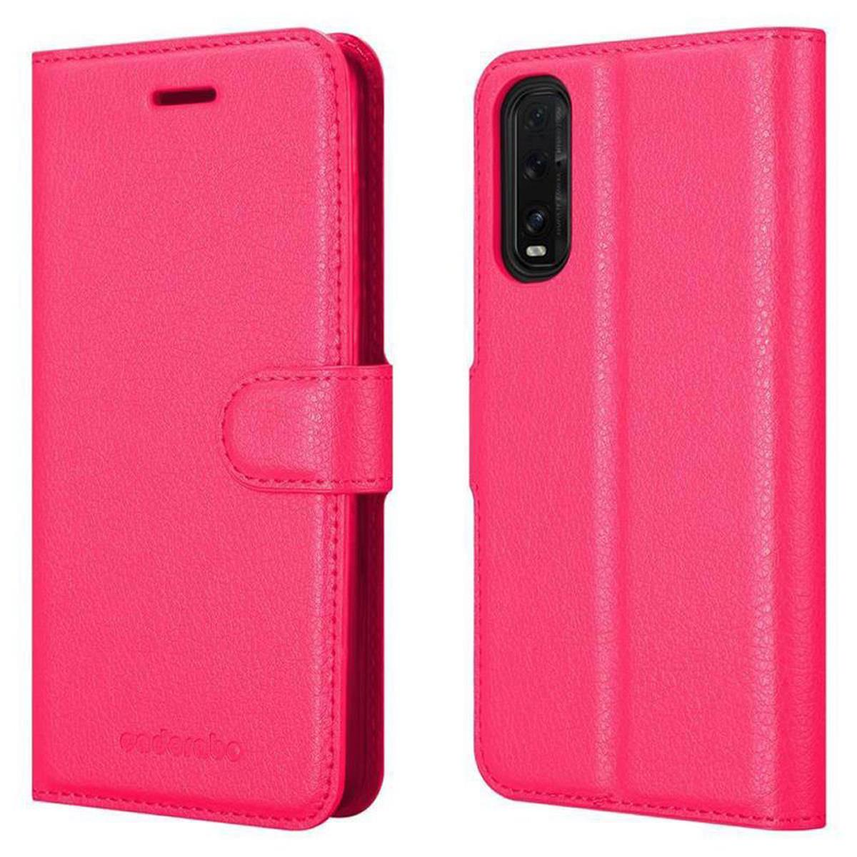 X2, Bookcover, Standfunktion, CHERRY Book Hülle PINK CADORABO Oppo, FIND
