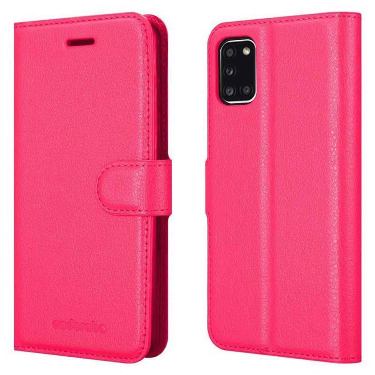 Bookcover, Book A31, PINK CHERRY CADORABO Galaxy Hülle Samsung, Standfunktion,