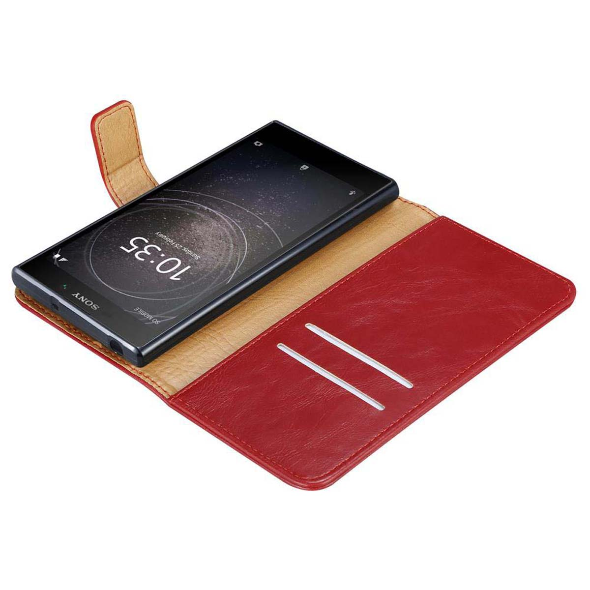Xperia Bookcover, CADORABO L2, Style, Hülle Luxury WEIN Sony, ROT Book
