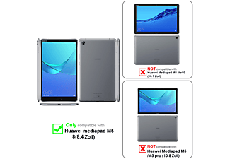 carcasa de tablet Funda libro para Tablet - Carcasa protección resistente de estilo libro;CADORABO, Huawei, MediaPad M5 8 (8.4"), azul oscuro jersey