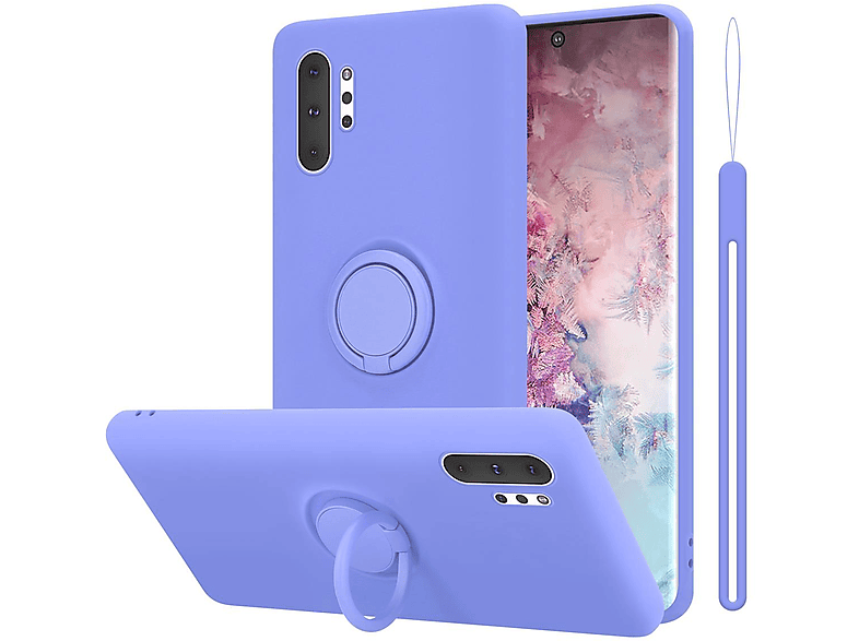 CADORABO Hülle im Liquid Ring Silicone Case Style, Backcover, Samsung, Galaxy NOTE 10 PLUS, LIQUID HELL LILA
