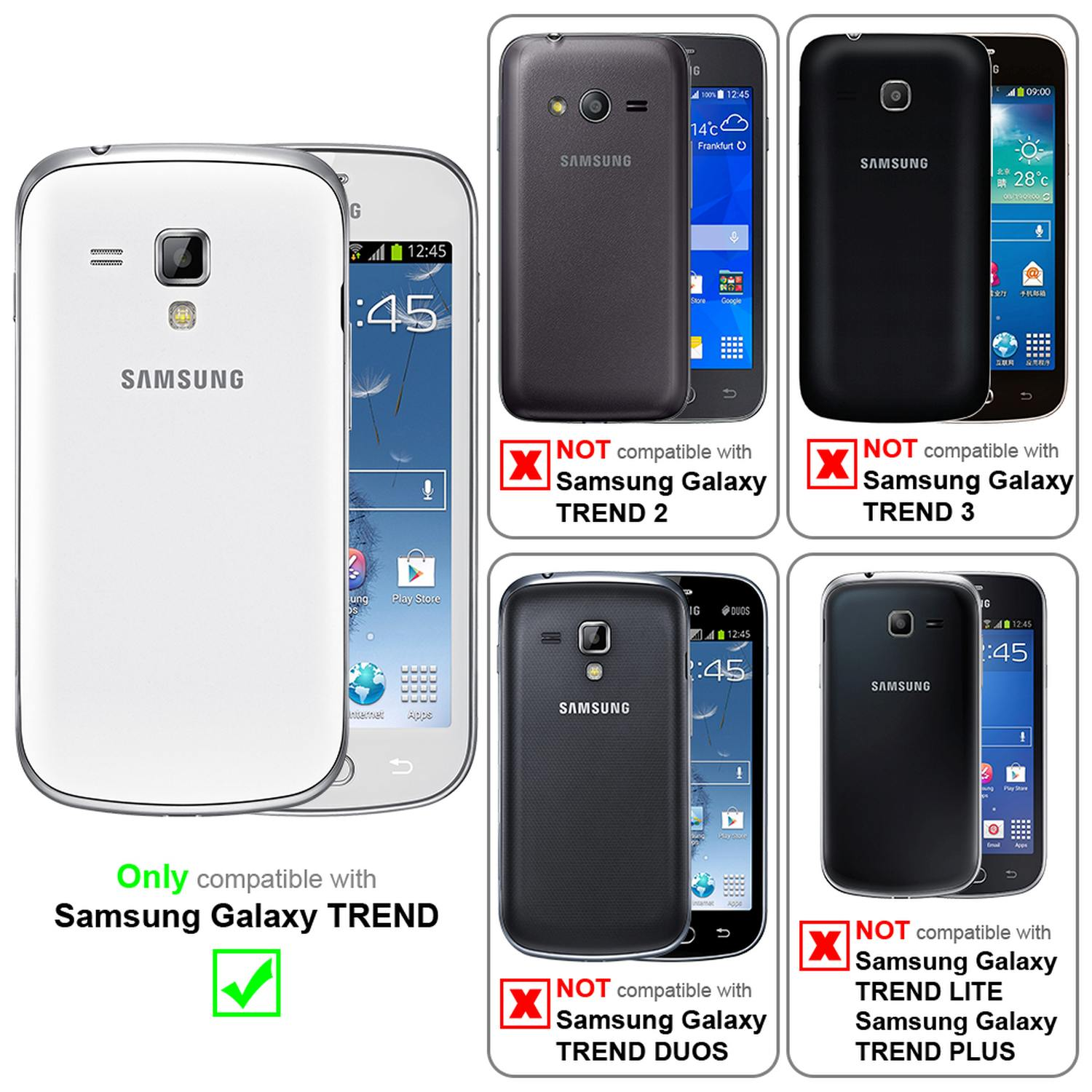 CADORABO TPU Brushed Hülle, Backcover, Samsung, Galaxy TREND, BLAU