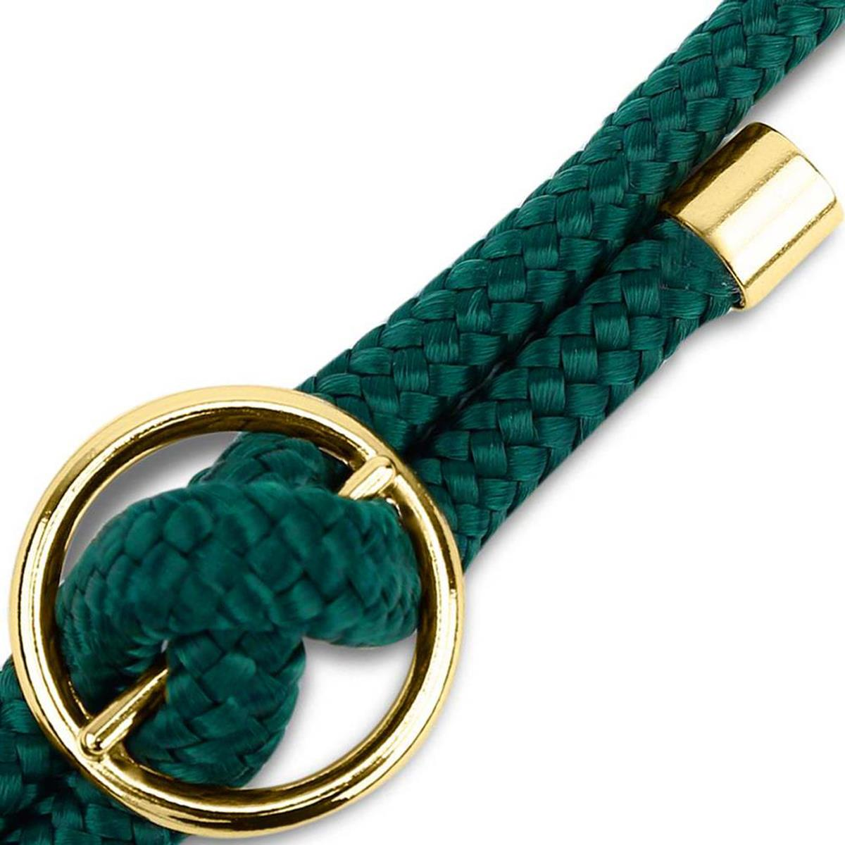 CADORABO Catena di telefoni cellulari in silicone con anelli d'oro, cinturino in corda e custodia staccabile CORDINO per Samsung Galaxy A71 4G, Verde Armata
